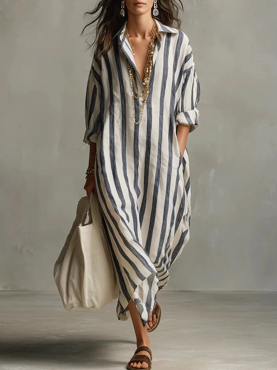 Langes Hemdblusenkleid