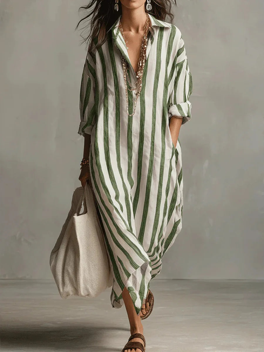 Langes Hemdblusenkleid