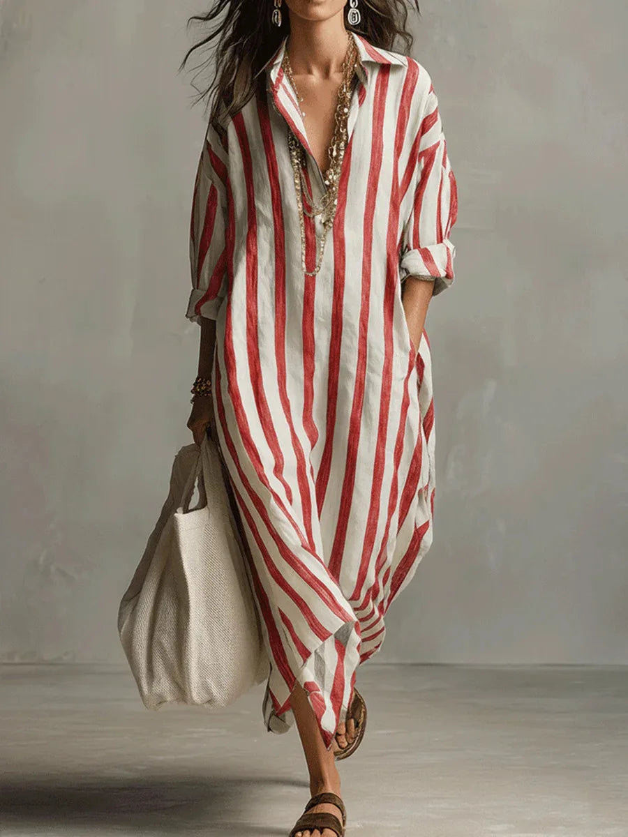 Langes Hemdblusenkleid