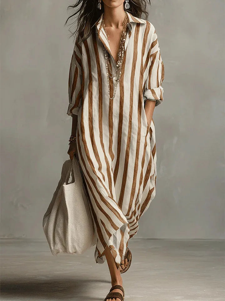Langes Hemdblusenkleid