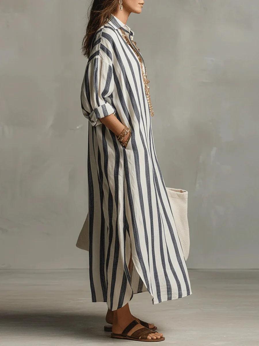 Langes Hemdblusenkleid
