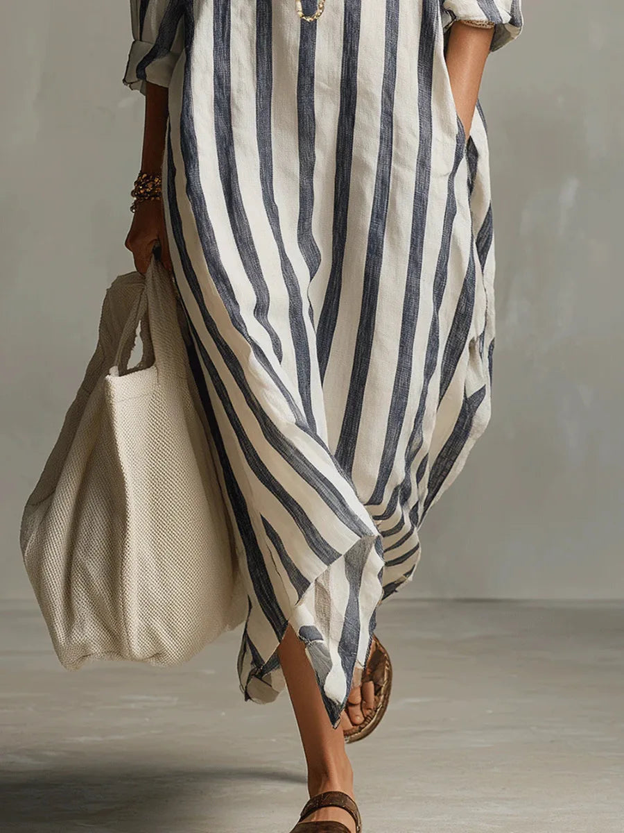 Langes Hemdblusenkleid