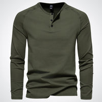 Langärmliges Henley-Shirt für Herren