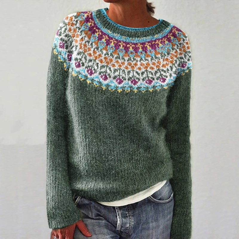Langärmliger Damen-Strickpullover
