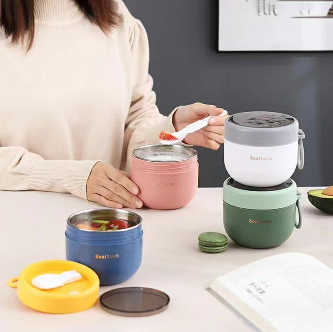 Wärmeisolierte Edelstahl-Essensbox – kompaktes und auslaufsicheres Design