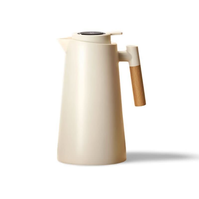 Wärmeisolierte Thermoskanne aus Edelstahl mit Thermometer – elegant und funktional 1 L