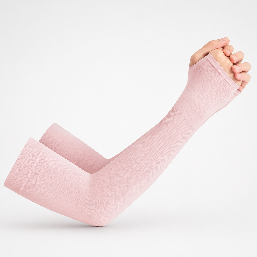 Kühlende Eisseide-Armstulpen mit UV-Schutz