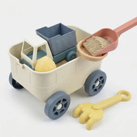Zieh-Bollerwagen mit Strandspielzeug-Set
