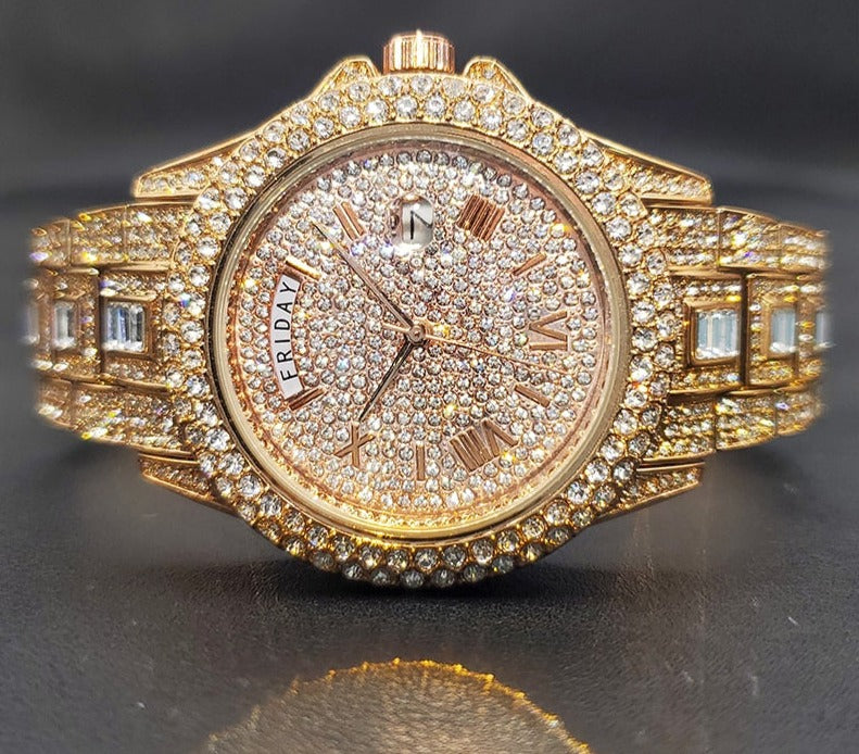 Iced-Out-Luxusuhr für Herren