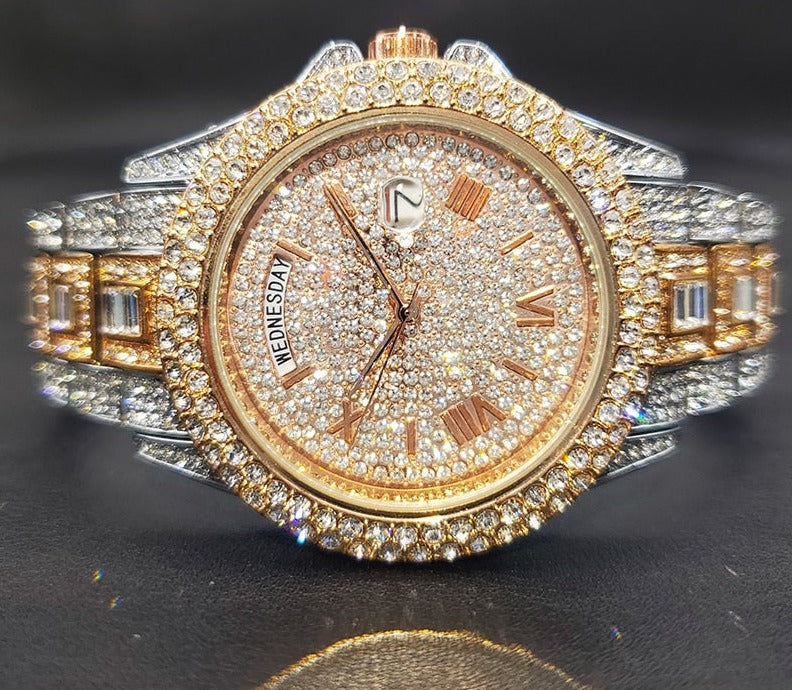 Iced-Out-Luxusuhr für Herren