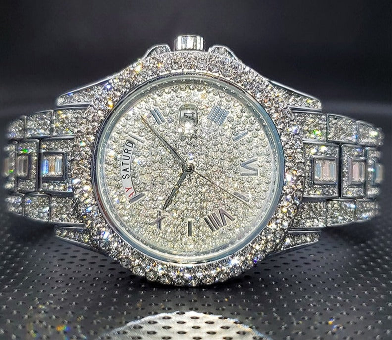 Iced-Out-Luxusuhr für Herren