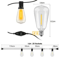 Wetterfeste LED-Lichterkette für aussen – Garten-, Terrassen- und Festbeleuchtung