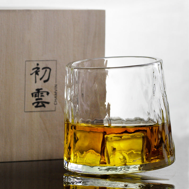 Japanisches handgefertigtes Kristallglas in Holzbox