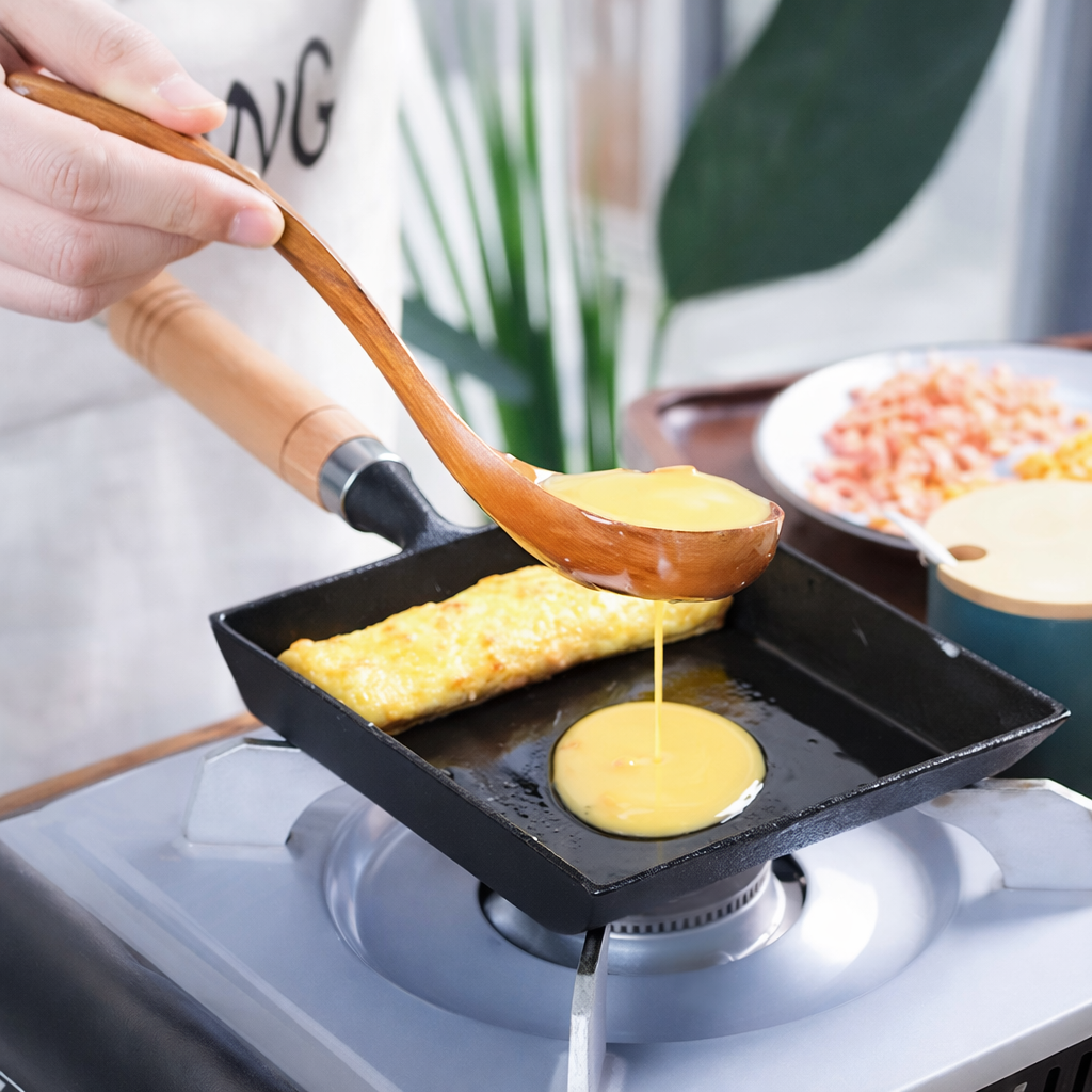 Japanische Gusseisen-Eierpfanne für Tamagoyaki