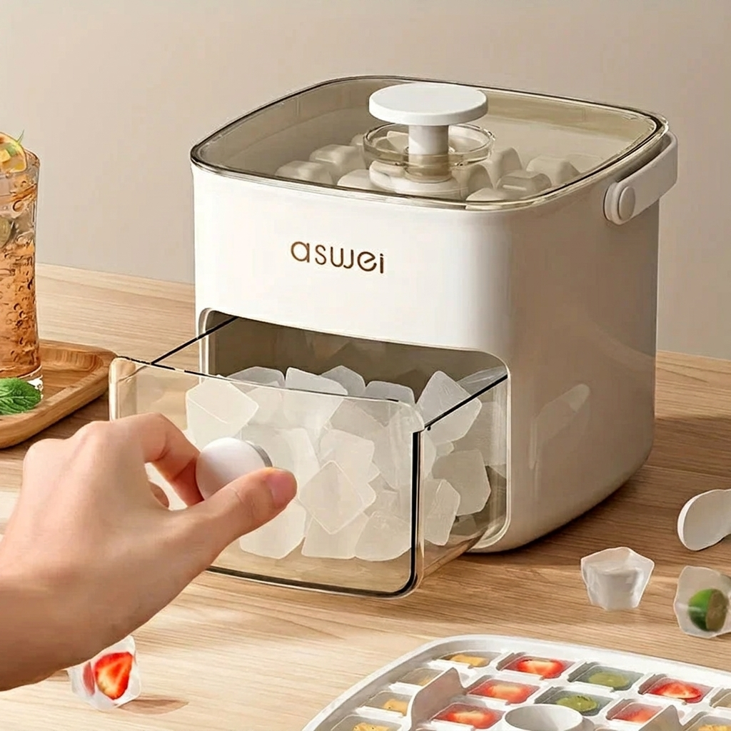 Eiswürfelform mit Aufbewahrungsbehälter
