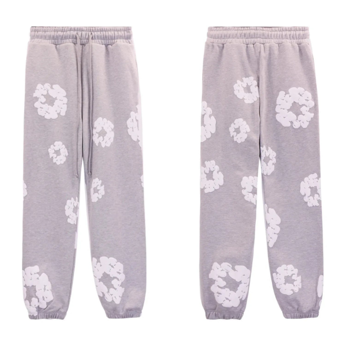 Kapuzenpullover-Set mit weit geschnittener Hose mit Blumenmuster