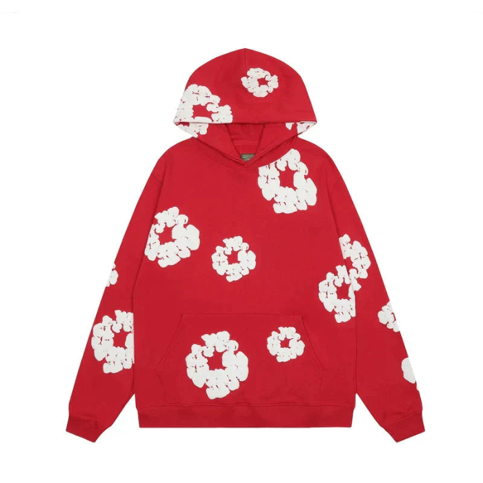 Kapuzenpullover-Set mit weit geschnittener Hose mit Blumenmuster
