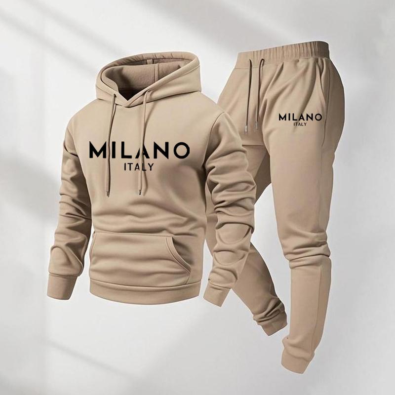 Kapuzenpullover-Set mit Muster im lässigen Stil