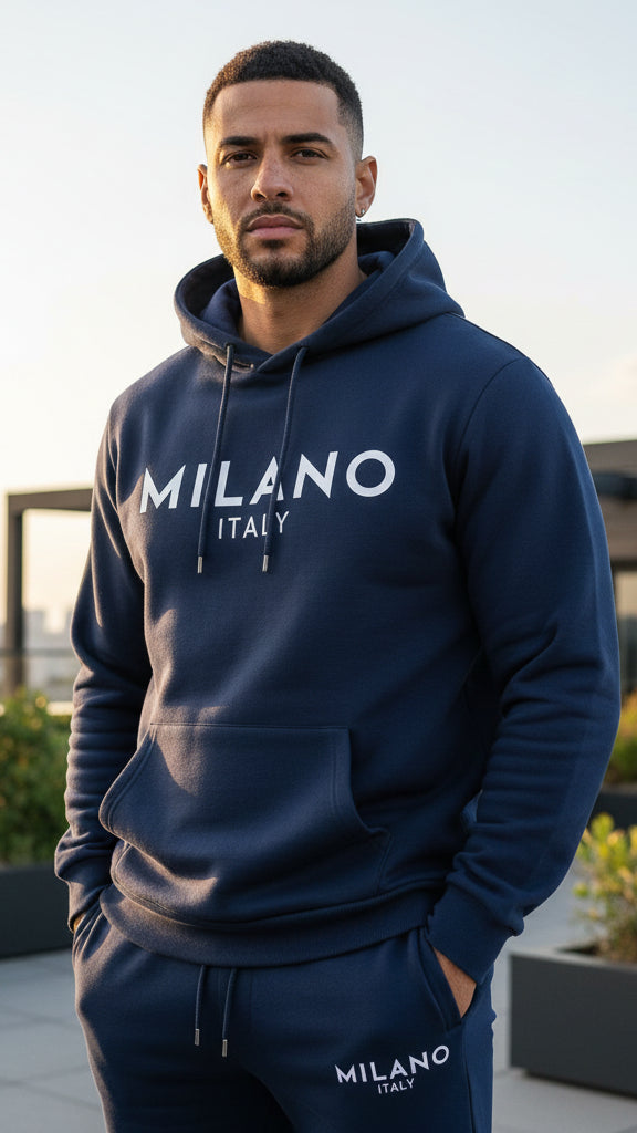Kapuzenpullover-Set mit Muster im lässigen Stil
