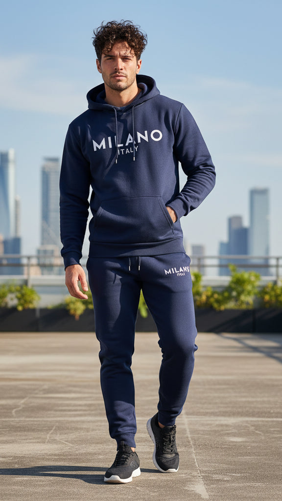 Kapuzenpullover-Set mit Muster im lässigen Stil