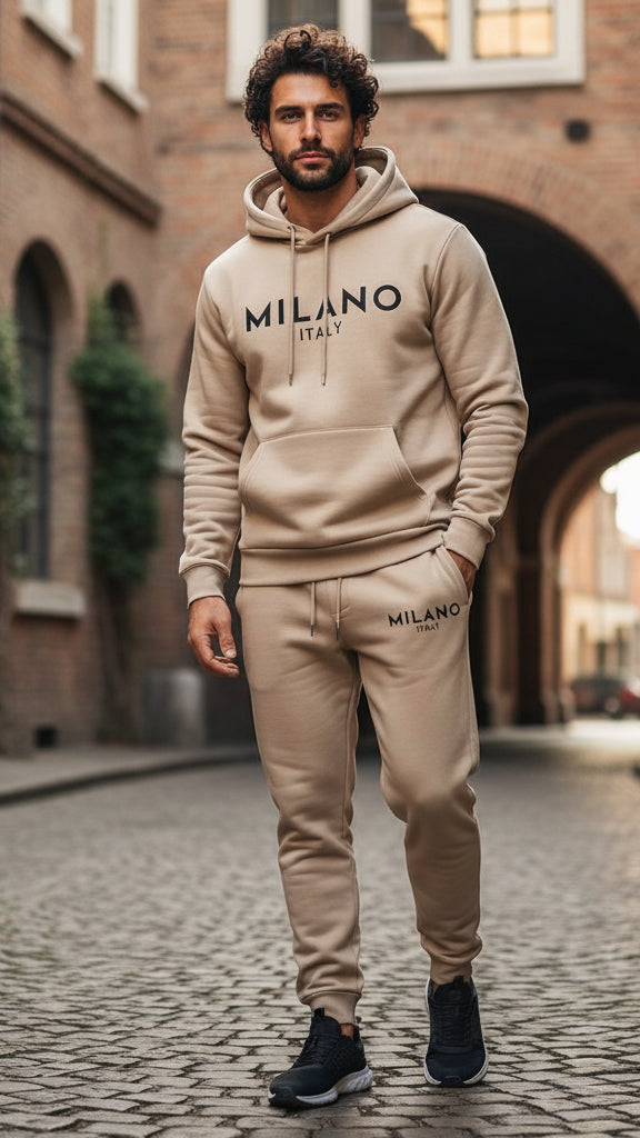 Kapuzenpullover-Set mit Muster im lässigen Stil
