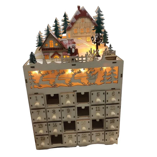 Weihnachts-Adventskalender mit 24 befüllbaren Fächern