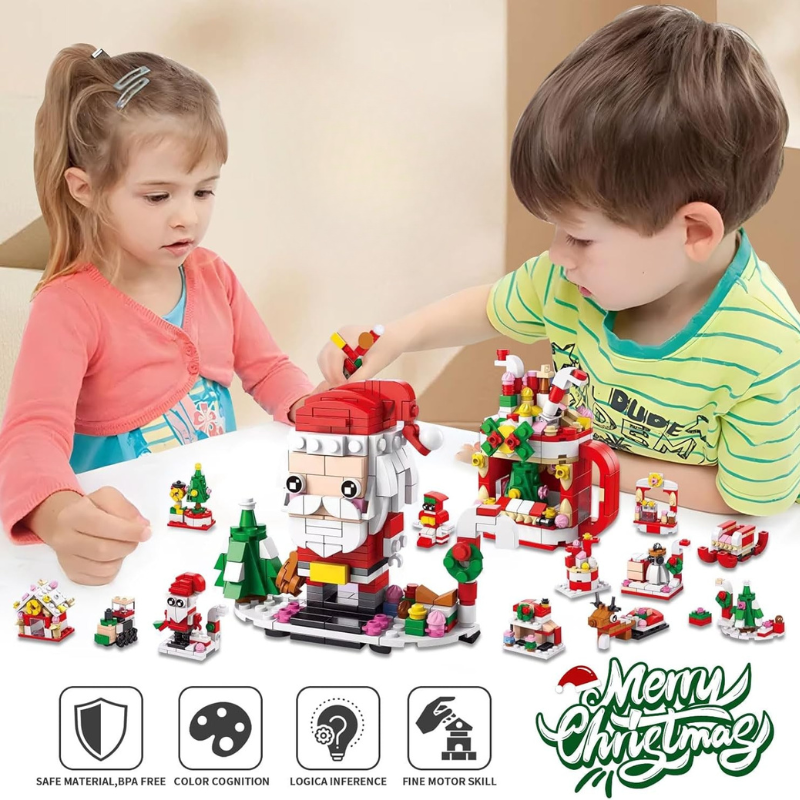 Weihnachts-Adventskalender-Bausteinset