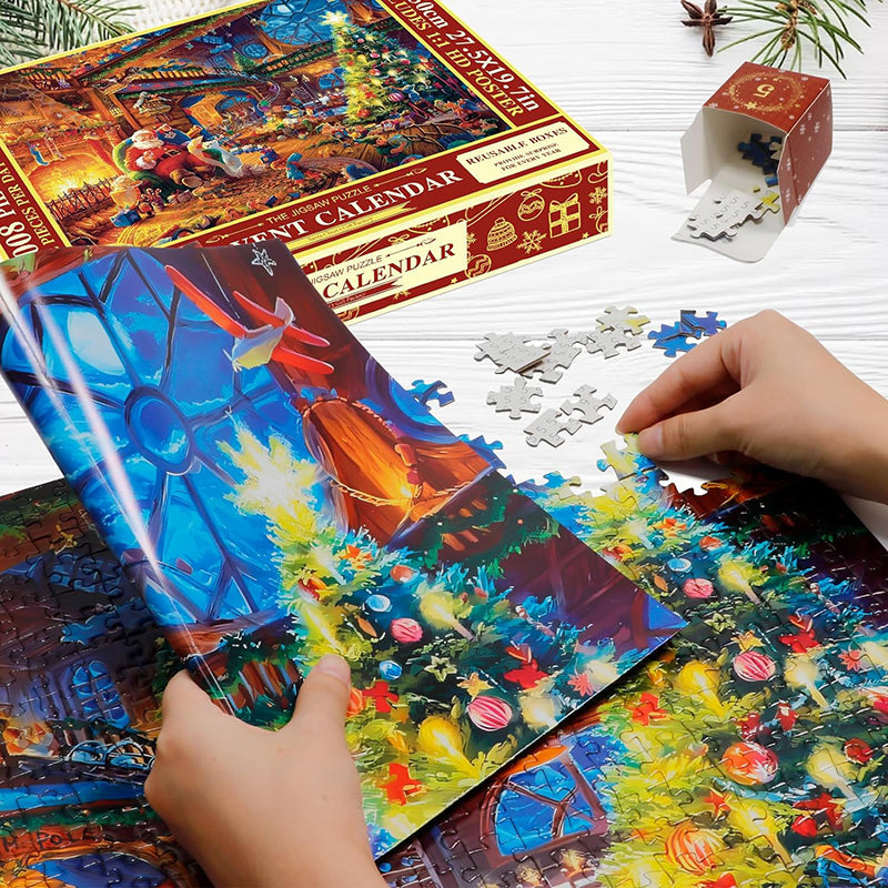 Weihnachtspuzzle-Adventskalender – 24-Tage-Countdown