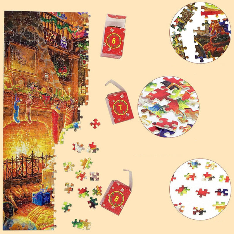 Weihnachtspuzzle-Adventskalender – 24-Tage-Countdown