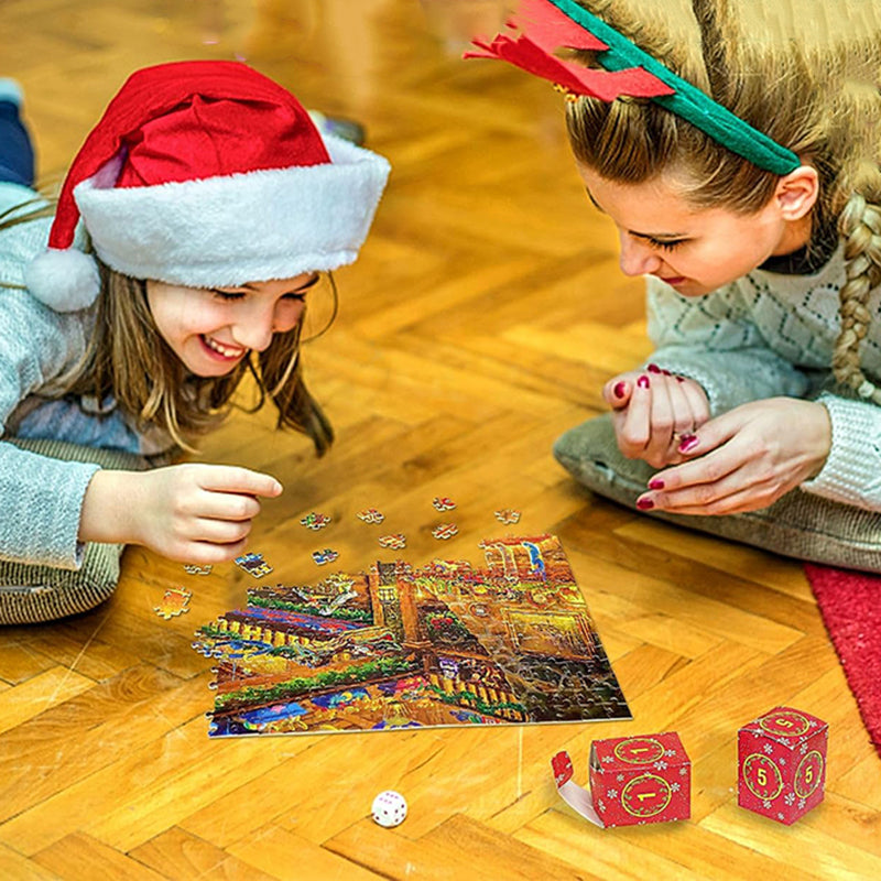 Weihnachts-Puzzle-Adventskalender - 24 Tage Countdown