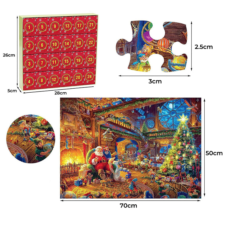 Weihnachtspuzzle-Adventskalender – 24-Tage-Countdown