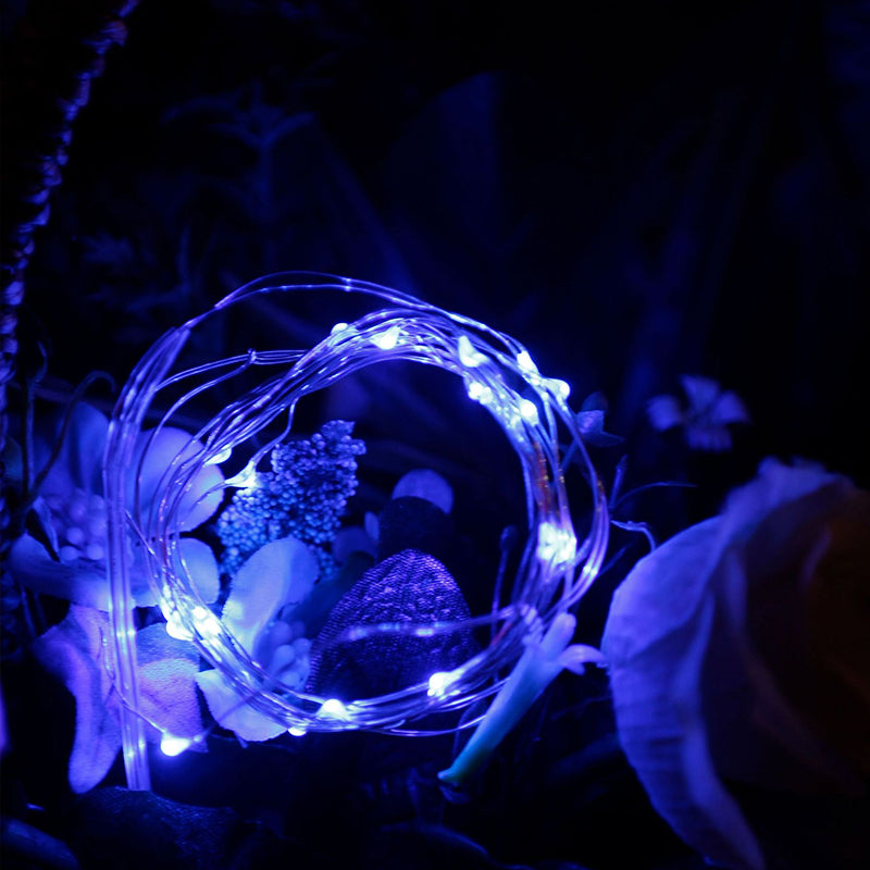Weihnachtliche Kupferdraht-Lichterkette mit USB-Anschluss und Fernbedienung