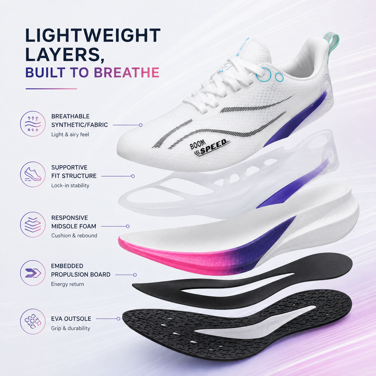 Marathon-Laufschuhe mit Karbonplatte