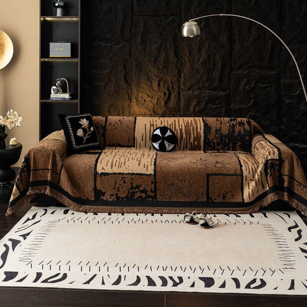 Kratzfeste Vintage-Chenille-Sofadecke
