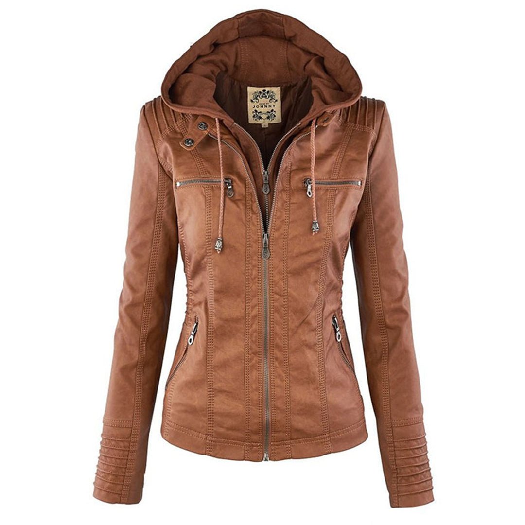 Taillierte Damenjacke mit Kapuze