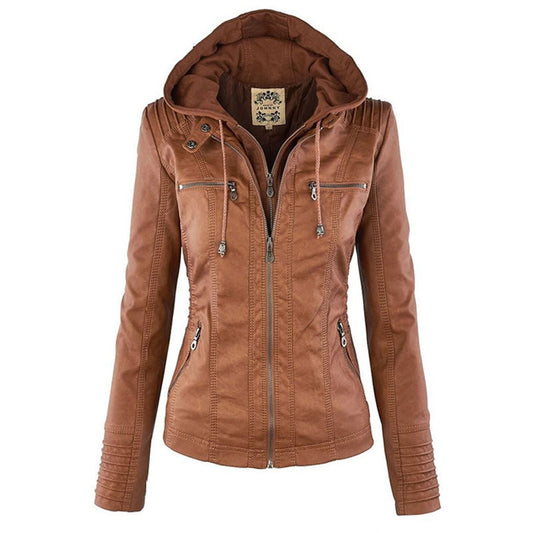 Taillierte Damenjacke mit Kapuze