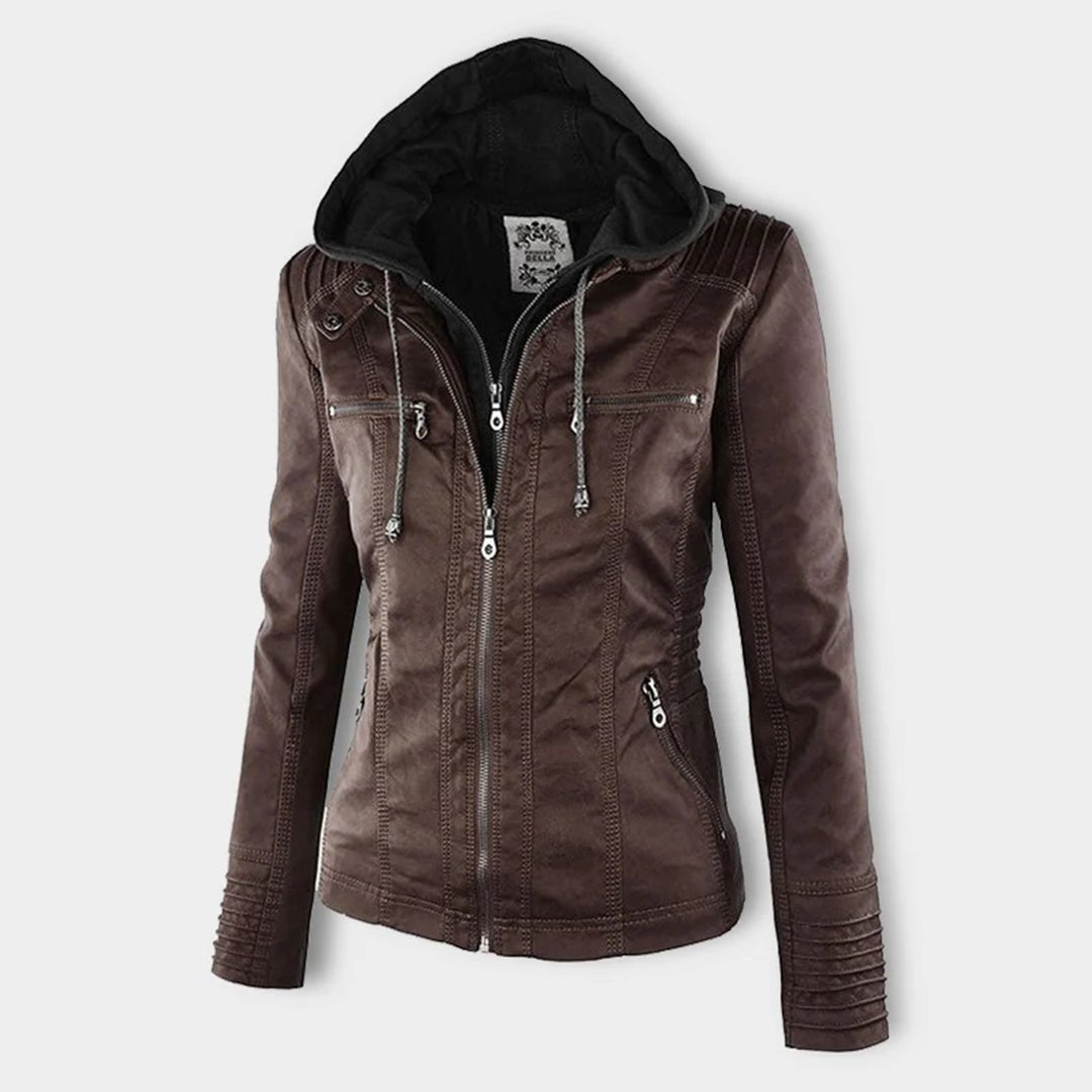 Taillierte Damenjacke mit Kapuze