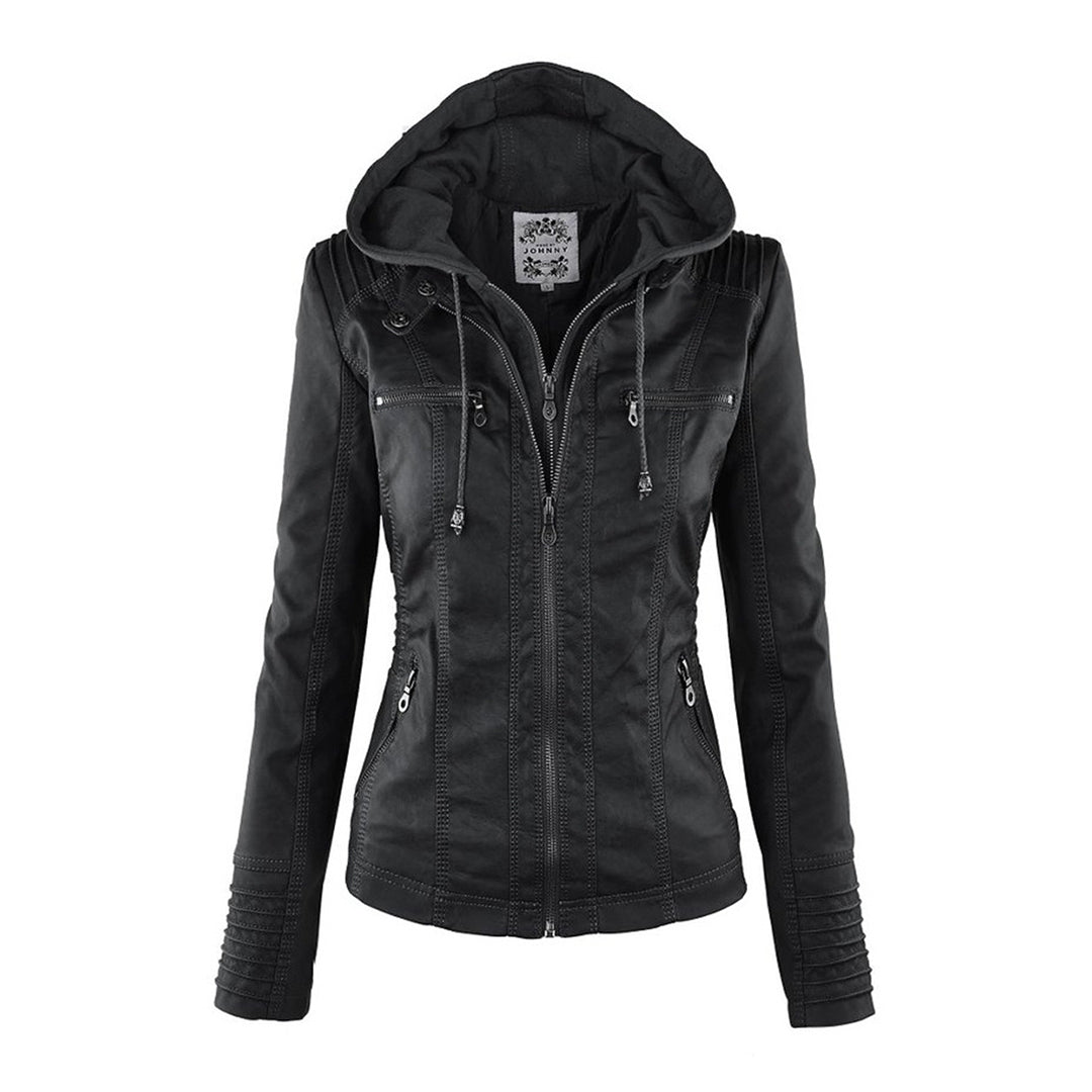 Taillierte Damenjacke mit Kapuze