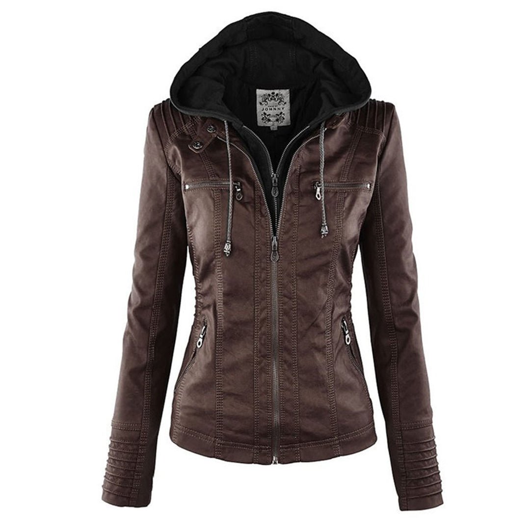 Taillierte Damenjacke mit Kapuze