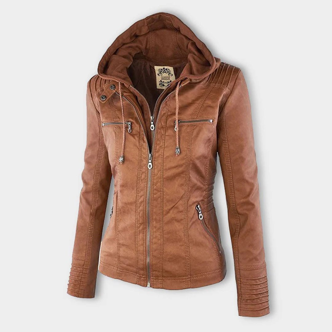 Taillierte Damenjacke mit Kapuze
