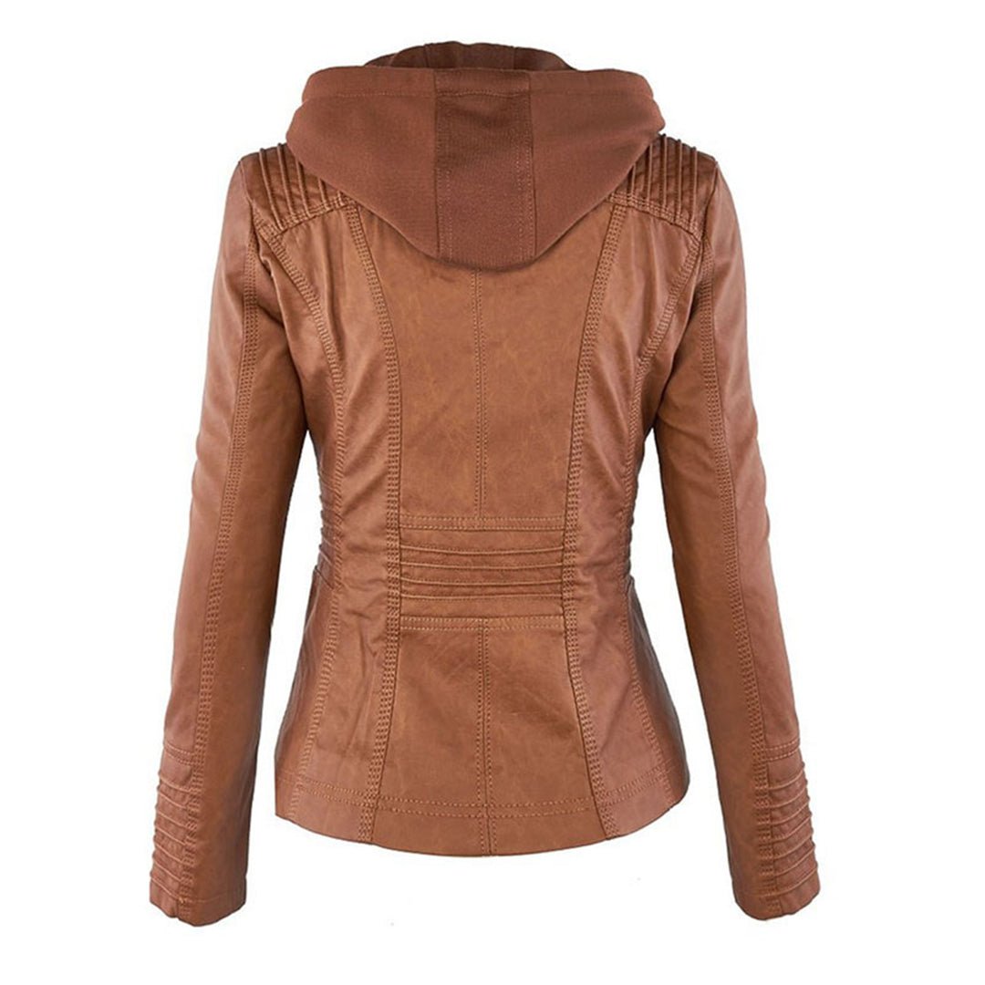 Taillierte Damenjacke mit Kapuze
