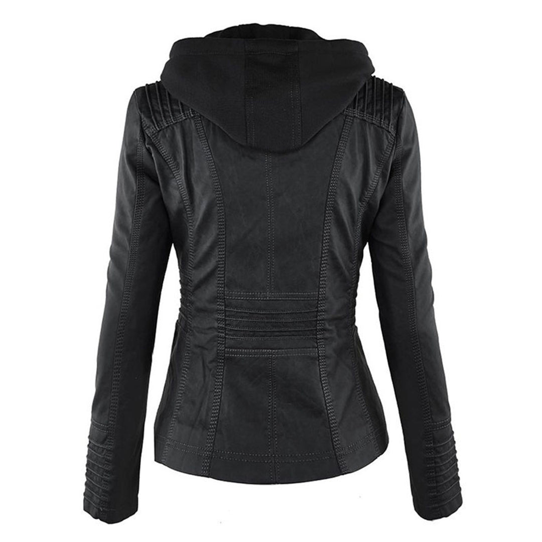 Taillierte Damenjacke mit Kapuze