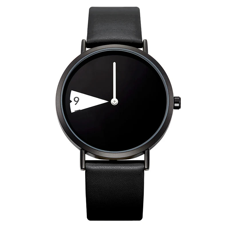 Armbanduhr mit geometrischem Zifferblatt