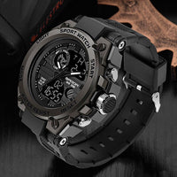 Militär-Herrenarmbanduhr – Robuste, multifunktionale analoge und digitale Armbanduhr