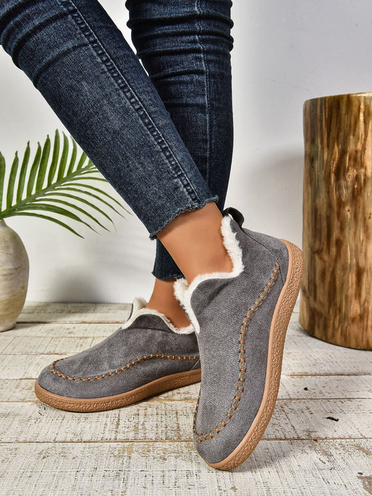 Bequeme Damen-Slipper-Hausschuhe mit warmem Futter