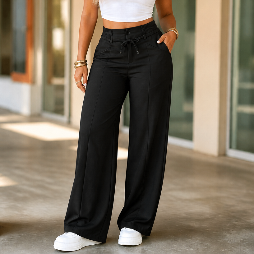 Bequeme Cargohose mit weitem Bein