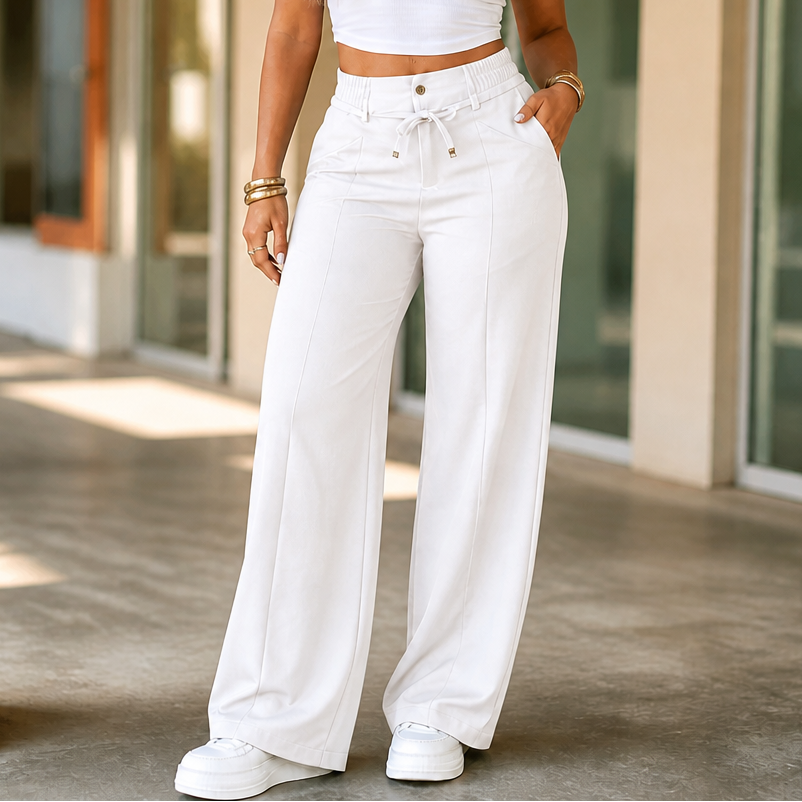 Bequeme Cargohose mit weitem Bein