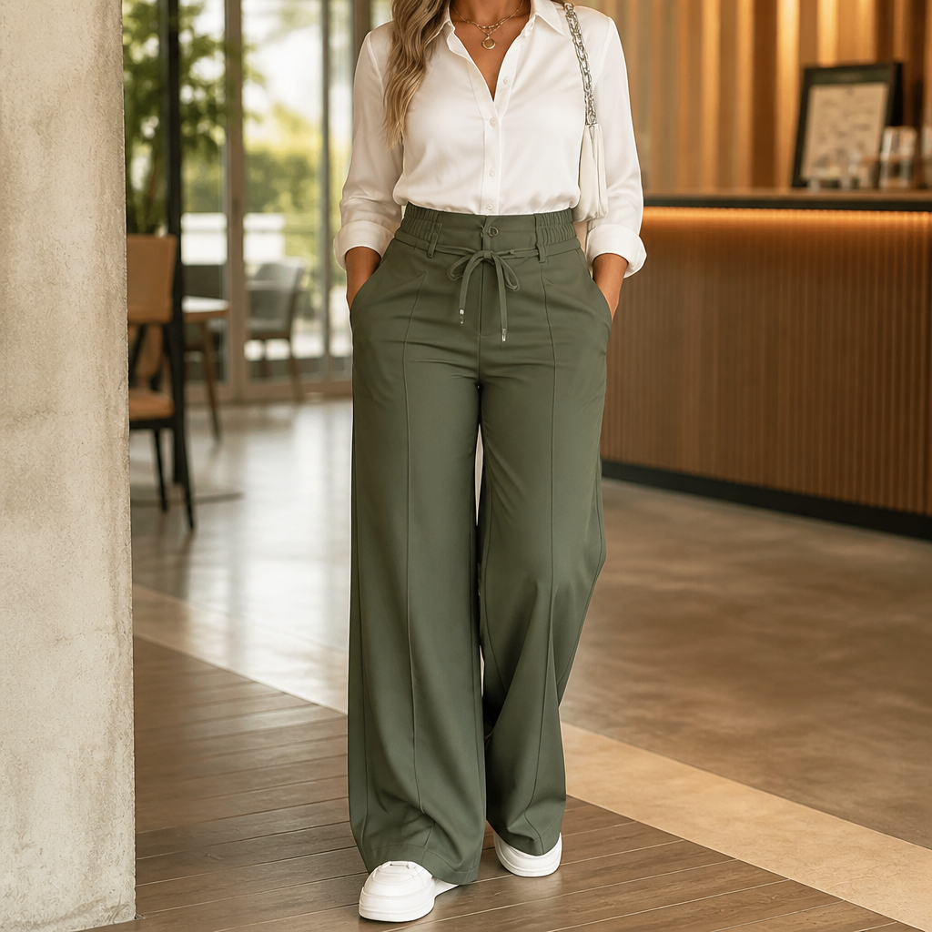 Bequeme Cargohose mit weitem Bein