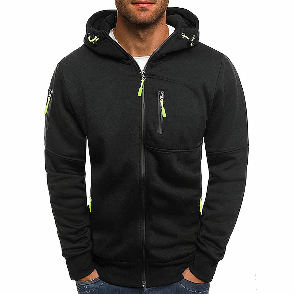 Bequemer Kapuzenpullover mit Reissverschluss