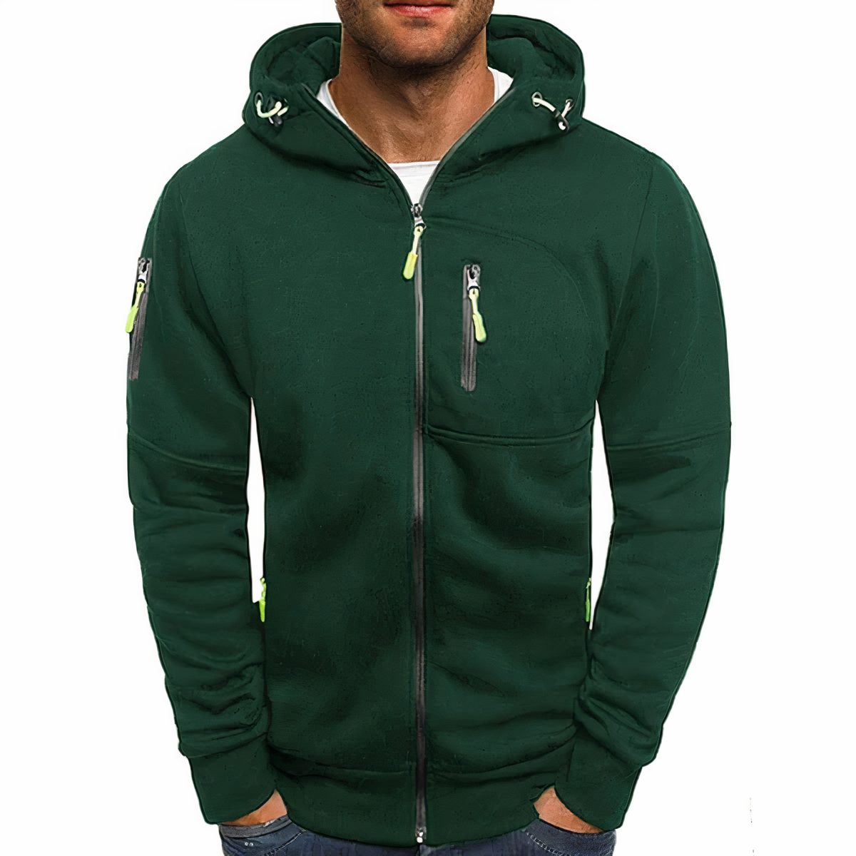 Bequemer Kapuzenpullover mit Reissverschluss